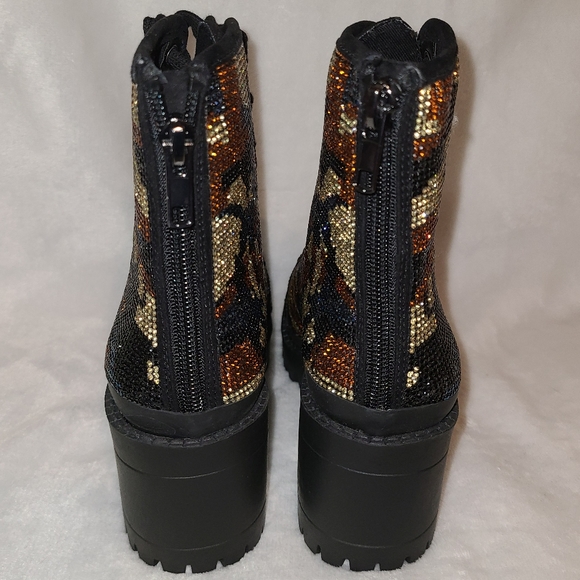 Steve Madden Rhinestone Combat Boot - Picture 3 of 5